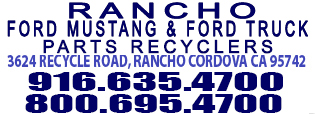 Rancho Used Mustang Parts 3624 recycle road, rancho cordova ca 95742
